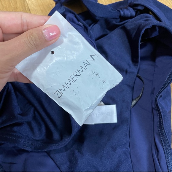 Zimmermann Knotted Cutout Bandeau Swimsuit - Size 2 (US Size 6/8) - Picture 7 of 7